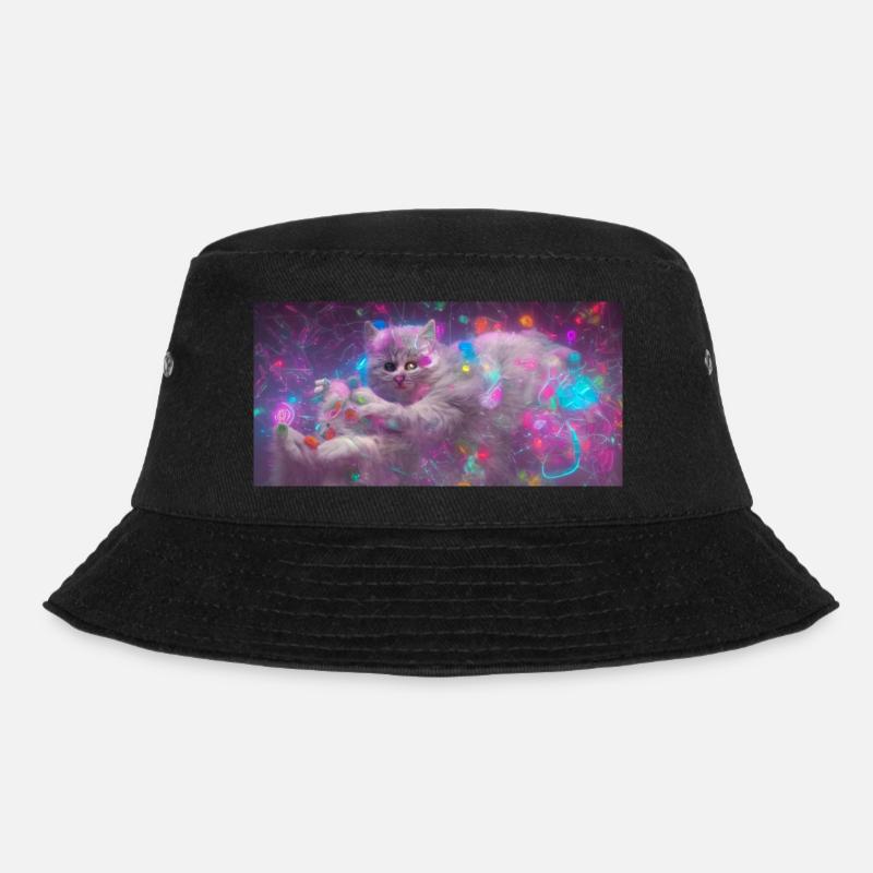 Space Cat - Bucket Hat - Schwarz