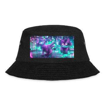 Future Cat - Bucket Hat - Schwarz - Vorne - Lela (165cm)