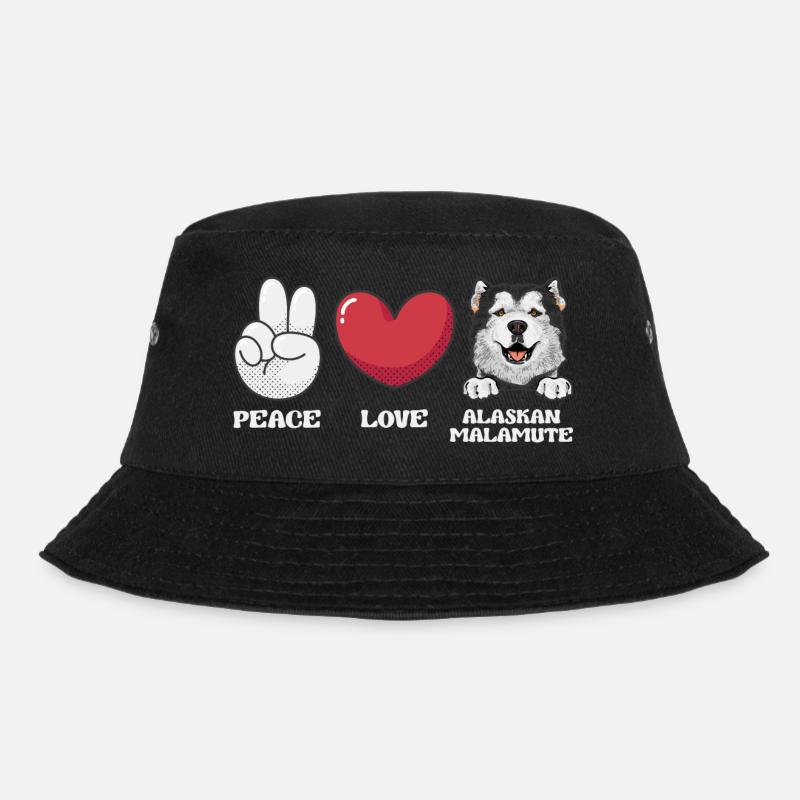 Alaskan Malamute Hund - Bucket Hat - Schwarz