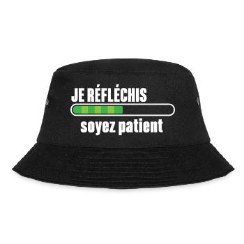 Je Réfléchis Soyez Patient - Bob - noir - Devant - Lela (165cm)