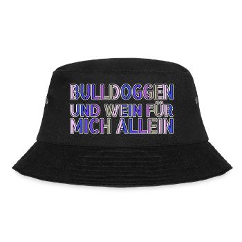 weinkenner bullterrier aqua igittigitt geburtstag - Bucket Hat - Schwarz - Vorne - Lela (165cm)