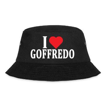 T-Shirt Ich liebe Goffredo T-Shirt Geschenkidee - Bucket Hat - Schwarz - Vorne - Lela (165cm)