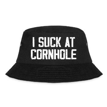 I Suck At Cornhole - Bucket Hat - Schwarz - Vorne - Lela (165cm)