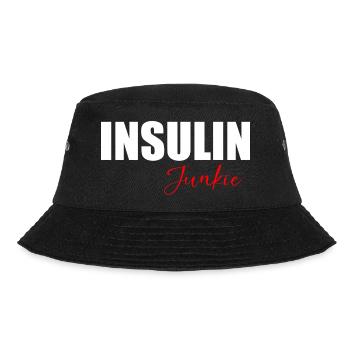 Insulin-Junkie-Spaß-Zitat - Bucket Hat - Schwarz - Vorne - Lela (165cm)