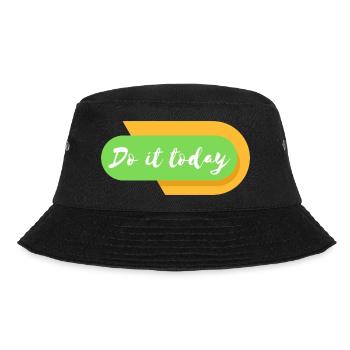 Do it today - Bucket Hat - Schwarz - Vorne - Lela (165cm)
