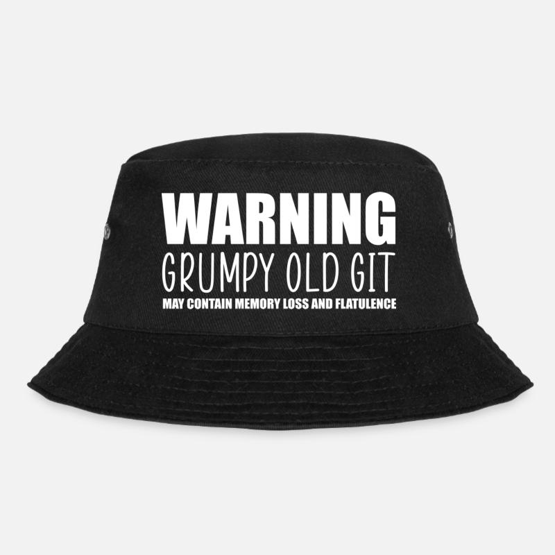 Warnung mürrischer alter Git - Bucket Hat - Schwarz