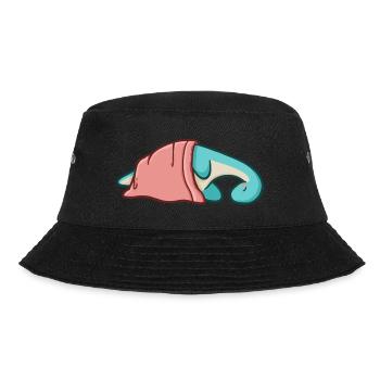 hugadino chef dino, cute dinosaur - Bucket Hat - black - Front - Lela (165cm)