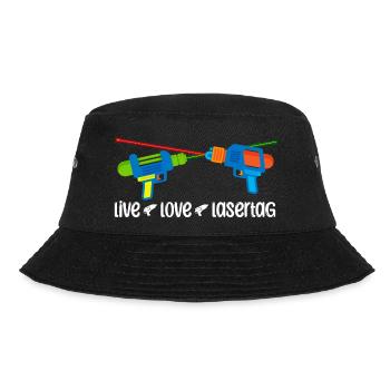 Live Love Laser Tag - Bucket Hat - black - Front - Lela (165cm)
