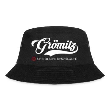 Grömitz Koordinaten - Bucket Hat - Schwarz - Vorne - Lela (165cm)