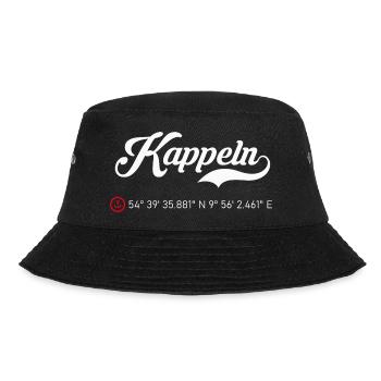 Kappeln Koordinaten - Bucket Hat - Schwarz - Vorne - Lela (165cm)
