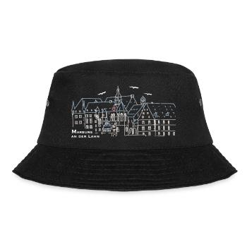 Marburg an der Lahn, Castle, Hesse, Drawing - Bucket Hat - black - Front - Lela (165cm)