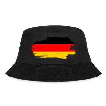 Deutschland Flagge Deutsche Fahne Used Look Heimat - Bucket Hat - Schwarz - Vorne - Lela (165cm)