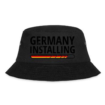 Deutschland Flagge Deutsche Fahne Used Look Heimat - Bucket Hat - Schwarz - Vorne - Lela (165cm)
