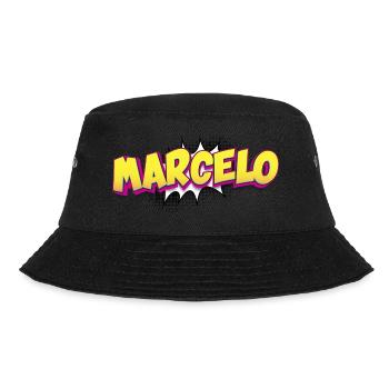 Marcelo Benutzerdefinierter Name Comic-Stil Pop-Art, - Bucket Hat - Schwarz - Vorne - Lela (165cm)