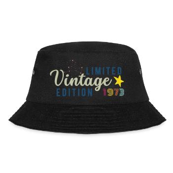 Vintage 1973 Gift Humor Anniversary 50 Years - Bucket Hat - black - Front - Lela (165cm)