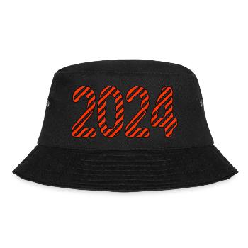 2024. WEIHNACHTEN. JAHR. JAHRESTAG. RUHESTAND. FEST - Bucket Hat - Schwarz - Vorne - Lela (165cm)