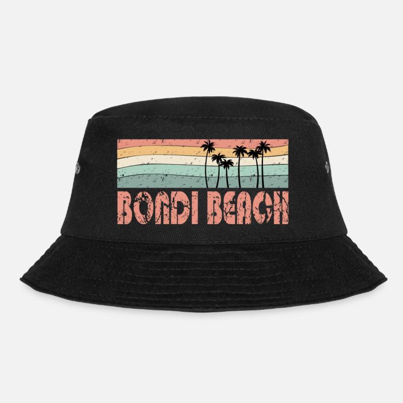 BONDI BEACH retro style - Bucket Hat - black