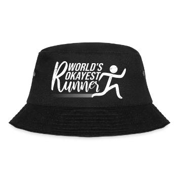 Worlds Okayest Runner Weltweit okayester Läufer - Bucket Hat - Schwarz - Vorne - Lela (165cm)