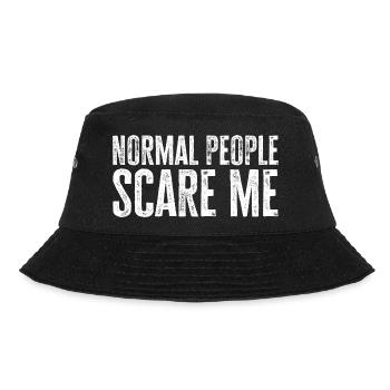 Normal People Scare Me - Psych Design - Bucket Hat - black - Front - Lela (165cm)