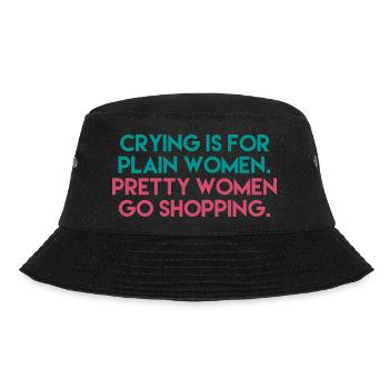 Hübsche Frau Einkaufen gehen - Bucket Hat - Schwarz - Vorne - Lela (165cm)