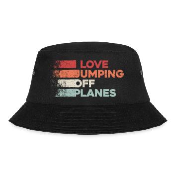 Skydiving Passion Design. Perfect Adrenaline Gift - Bucket Hat - black - Front - Lela (165cm)