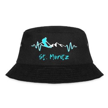 Skifahren St Moritz - Bucket Hat - Schwarz - Vorne - Lela (165cm)