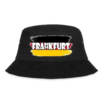 Frankfurt Deutschland Flagge - Bucket Hat - Schwarz - Vorne - Lela (165cm)
