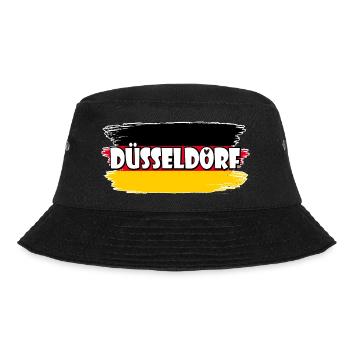 Düsseldorf Deutschland Flagge - Bucket Hat - Schwarz - Vorne - Lela (165cm)