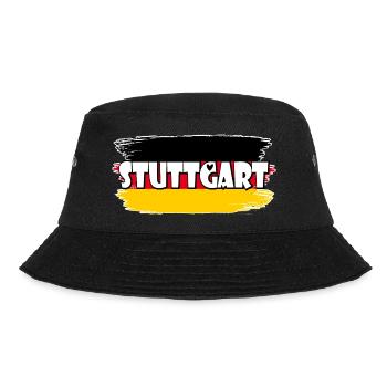 Stuttgart Deutschland Flagge - Bucket Hat - Schwarz - Vorne - Lela (165cm)