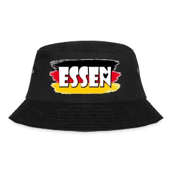 Essen Stadt Deutschland Flagge - Bucket Hat - Schwarz - Vorne - Lela (165cm)