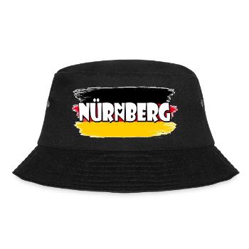 Nürnberg Deutschland Flagge - Bucket Hat - Schwarz - Vorne - Lela (165cm)