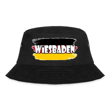 Wiesbaden Deutschland Flagge - Bucket Hat - Schwarz - Vorne - Lela (165cm)
