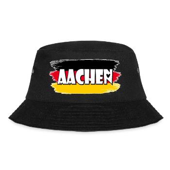 Aachen Deutschland Flagge - Bucket Hat - Schwarz - Vorne - Lela (165cm)