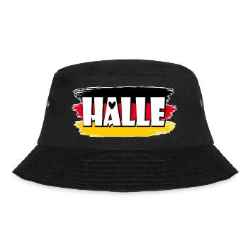 Hall, City, Germany, Flag - Bucket Hat - black - Front - Lela (165cm)