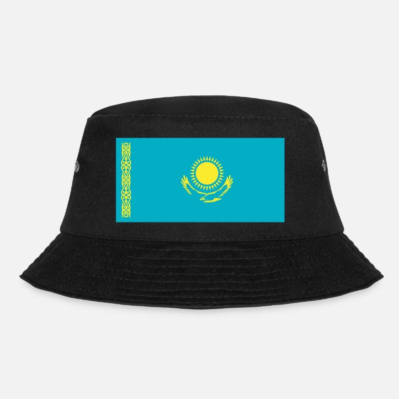 Kasachstan Flagge / Drapeau Kasachstan - Bucket Hat - Schwarz