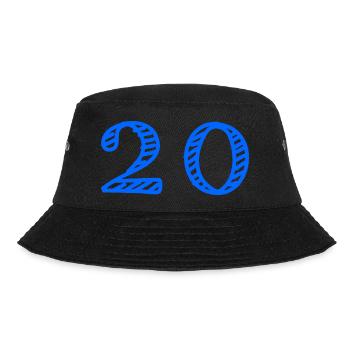 20. 20 YEARS. 20th ANNIVERSARY. 20TH ANNIVERSARY. - Bucket Hat - black - Front - Lela (165cm)