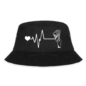 Money Pulse Heart - Bucket Hat - black - Front - Lela (165cm)