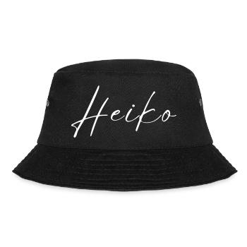 Heiko Name T-Shirt Geschenk Für Männer - Bucket Hat - Schwarz - Vorne - Lela (165cm)