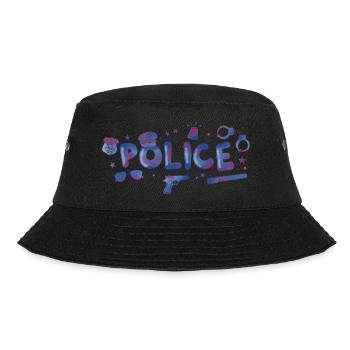Police - Bucket Hat - Schwarz - Vorne - Lela (165cm)
