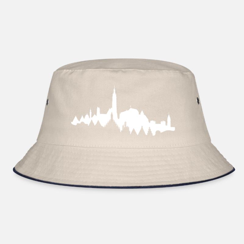 LA Skyline white Bucket Hat