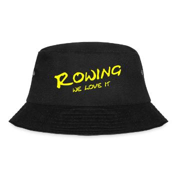 Rowing - We love it - Sport - Aviron Rower Rudern - Bucket Hat - Schwarz - Vorne - Lela (165cm)