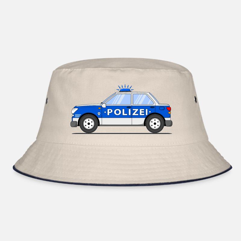 Polizeiauto in Blau und Silber Bucket Hat