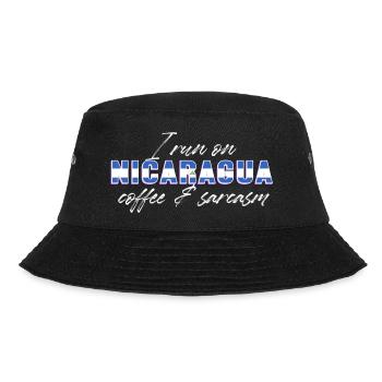 I run on nicaragua coffe and sarcasm Design - Bucket Hat - black - Front - Lela (165cm)