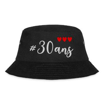 30. 30 YEARS. 30th ANNIVERSARY. 30 YEARS ANNIVERSARY. - Bucket Hat - black - Front - Lela (165cm)