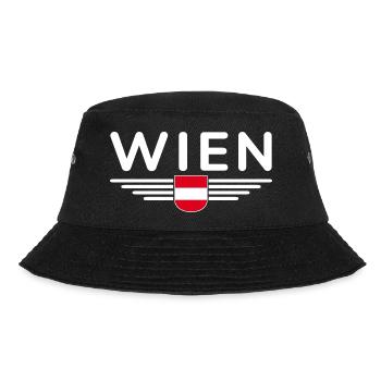Vienna Austria Flag T Shirt Outfit Design - Bucket Hat - black - Front - Lela (165cm)