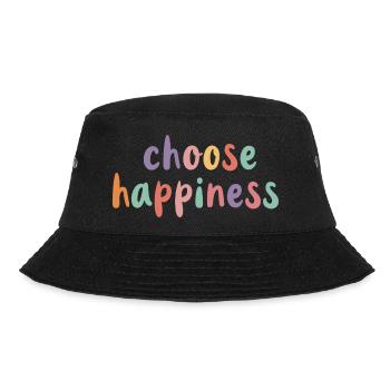 Choose Happiness - Choose Happiness, Be Föhlich - Bucket Hat - black - Front - Lela (165cm)