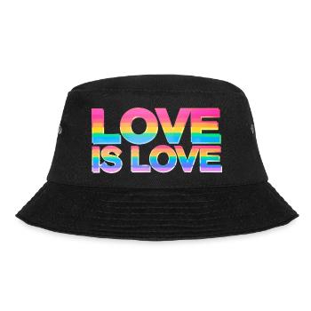 Love Is Love Gay Pride Month LGBT CSD LGBTQ+ - Bucket Hat - Schwarz - Vorne - Lela (165cm)