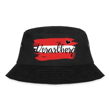 Flagge Österreich Vorarlberg - Bucket Hat - Schwarz - Vorne - Lela (165cm)