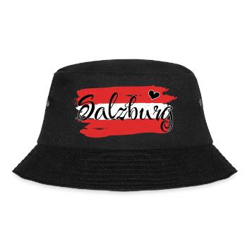 Flagge Österreich Salzburg - Bucket Hat - Schwarz - Vorne - Lela (165cm)