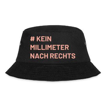 Antifa Mindset not a millimeter to the right - Bucket Hat - black - Front - Lela (165cm)